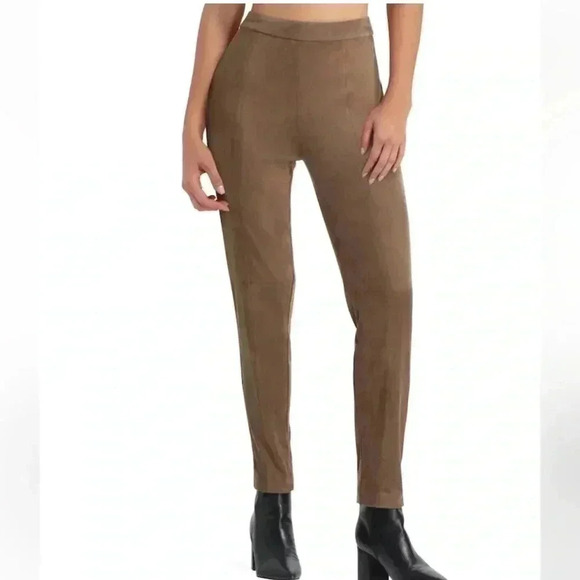 H  Halston Faux Suede Pull-On Pant sz S - Picture 5 of 6